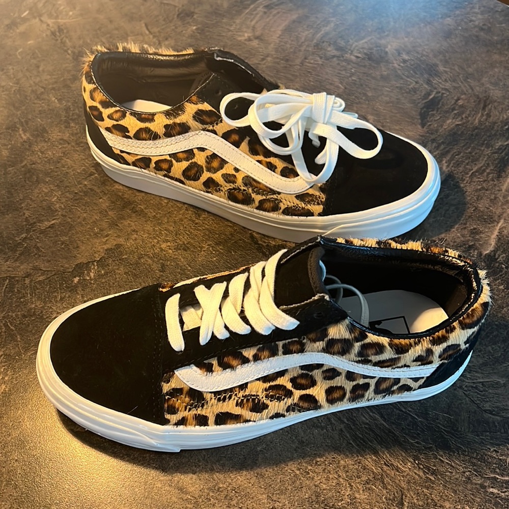 Women’s size 7 new, never worn leopard Vans sneakers